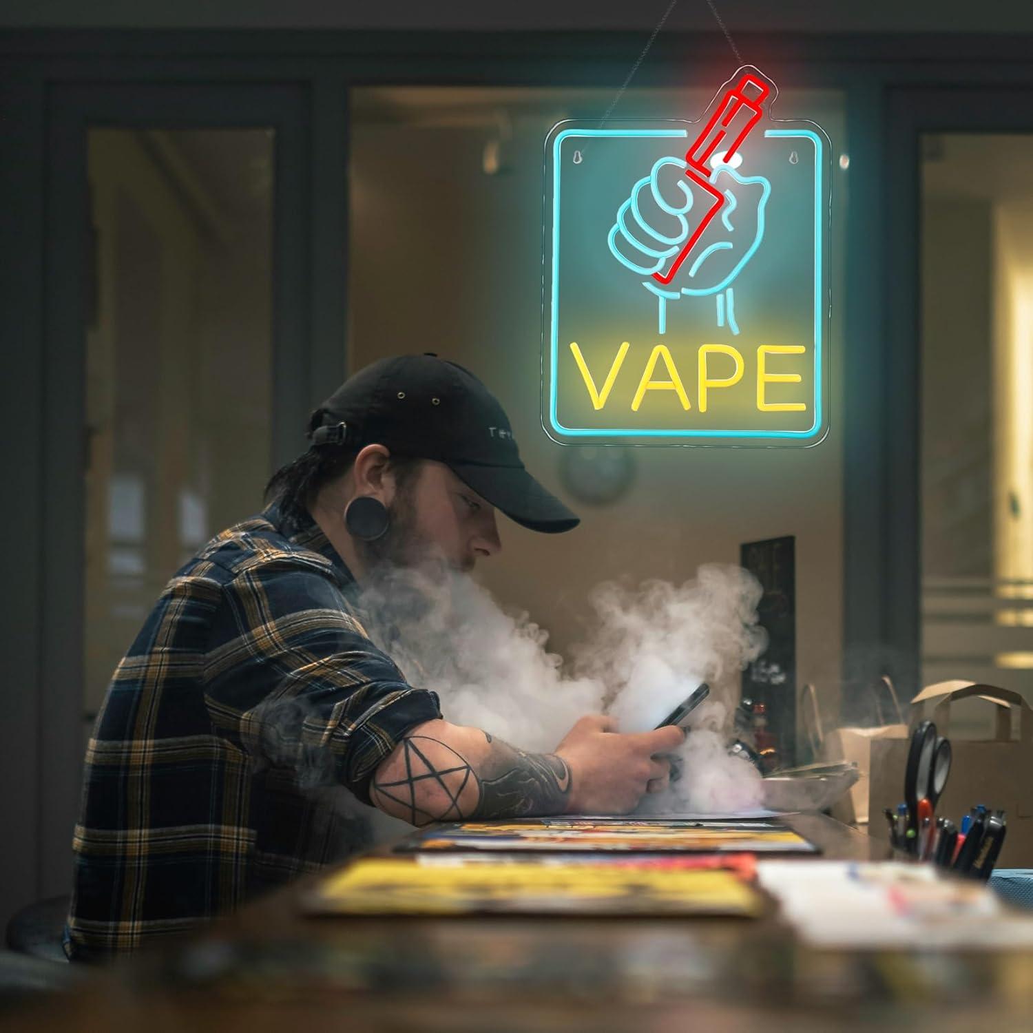 VAPE ネオンサイン USB調光式LEDライト。喫煙具店や - Vaping Store のレビューと価格